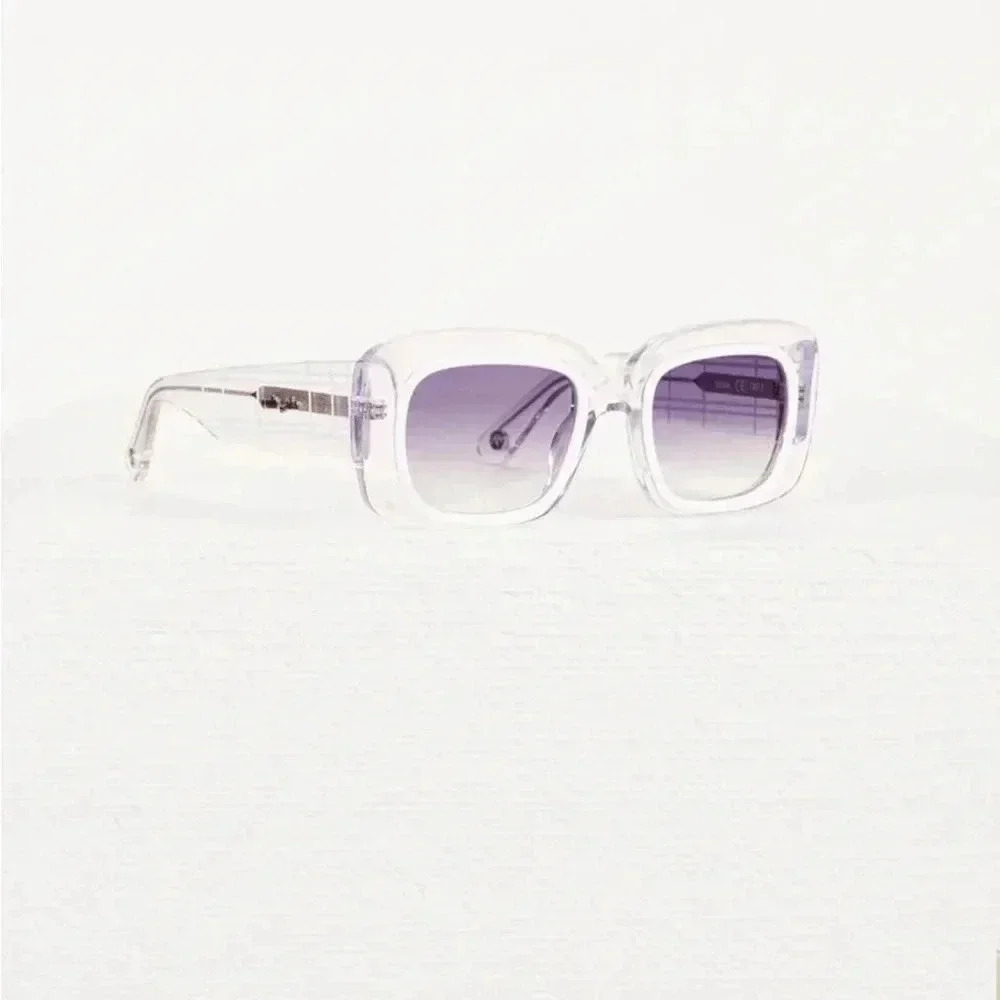 NIB CULT GAIA Meira Oversized Square Sunglasses Clear - Picture 4 of 7